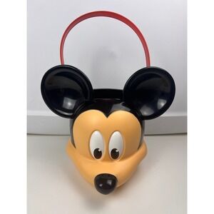 Vintage Disney Parks Mickey Mouse Head Bucket PTI Group Popcorn Halloween